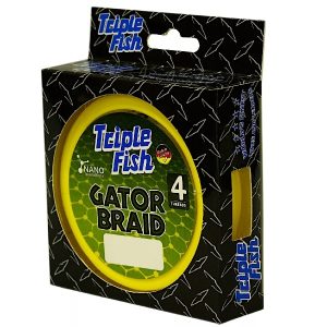 Triple Fish 4X Yellow Gator Braided Fishing Line Spool