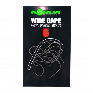 Classic Korda Wide Gape carp fishing hook with beaked point