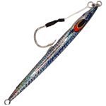 Fishman Attack Slow Jig in Blue Mackerel (100g, 150g, 200g) with a high-performance backsliding action for pelagic and bottom species.
