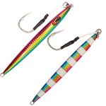 Fishman Attack Slow Jig in Candy Glow (100g, 150g, 200g) designed for high-visibility strikes in pelagic and benthic zones.