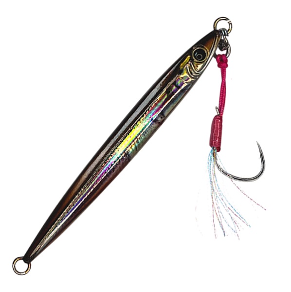 FM Stiletto Glassy Fishman Stiletto Slow Jig Lure in Glassy color and available in 60g, 80g, or 120g, featuring a sleek, aerodynamic profile for darting and shimmering action.